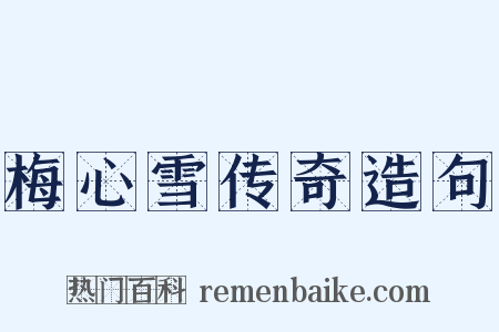 梅心雪传奇造句是什么意思的图片